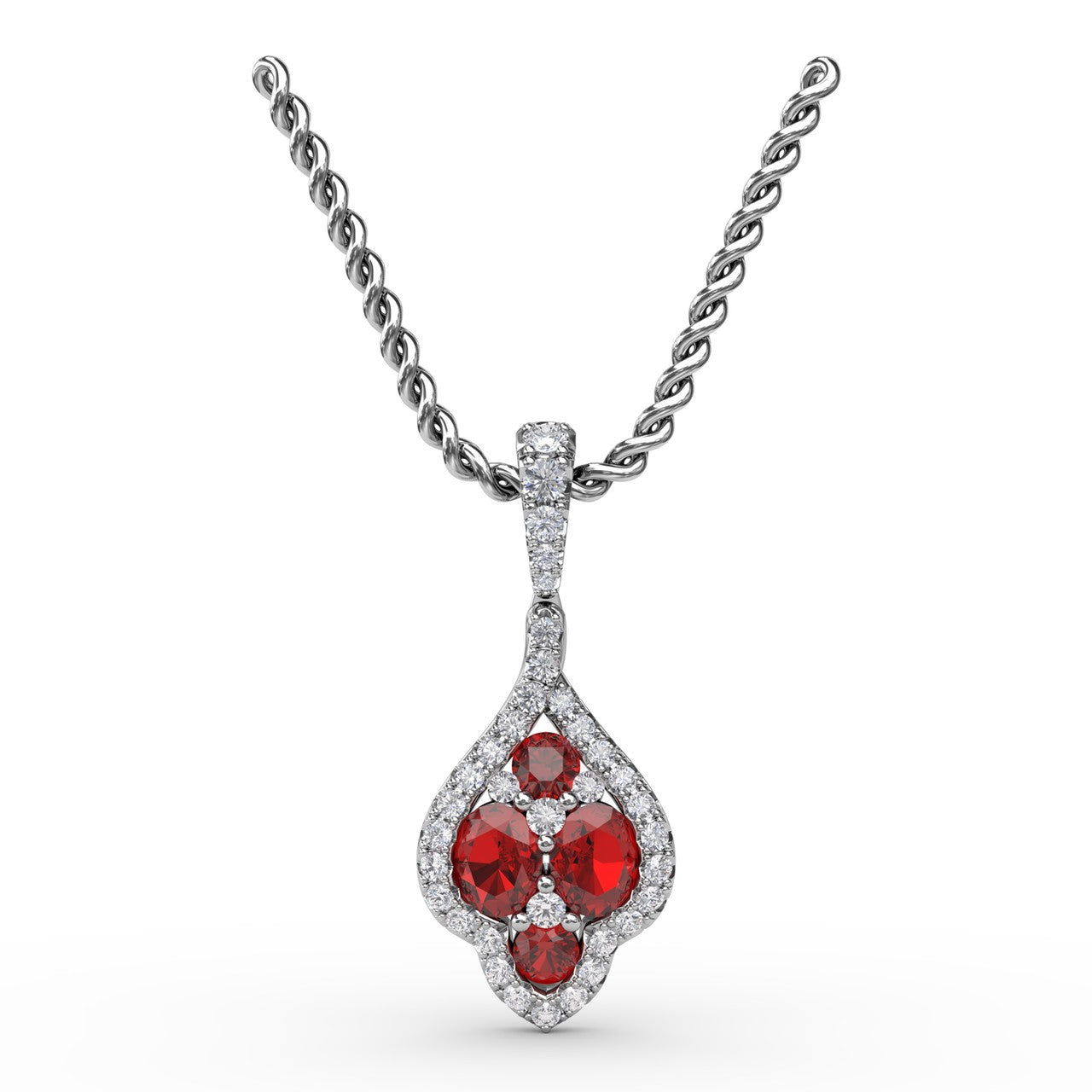 Precious Ruby and Diamond Pendant