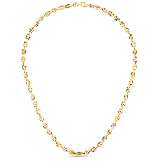 14K Puffed 5.4mm Mariner Necklace