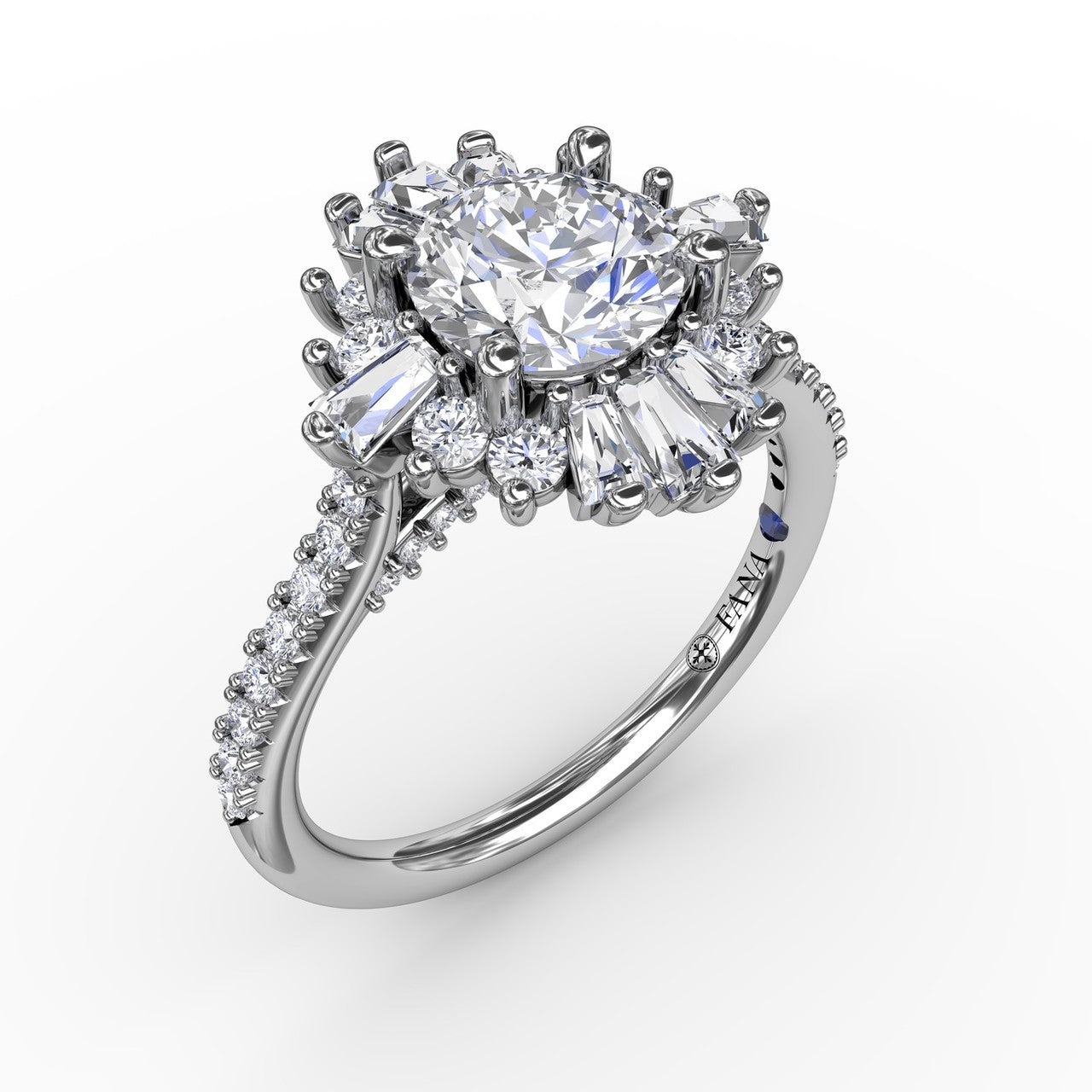 Multi-Diamond Halo Engagement Ring