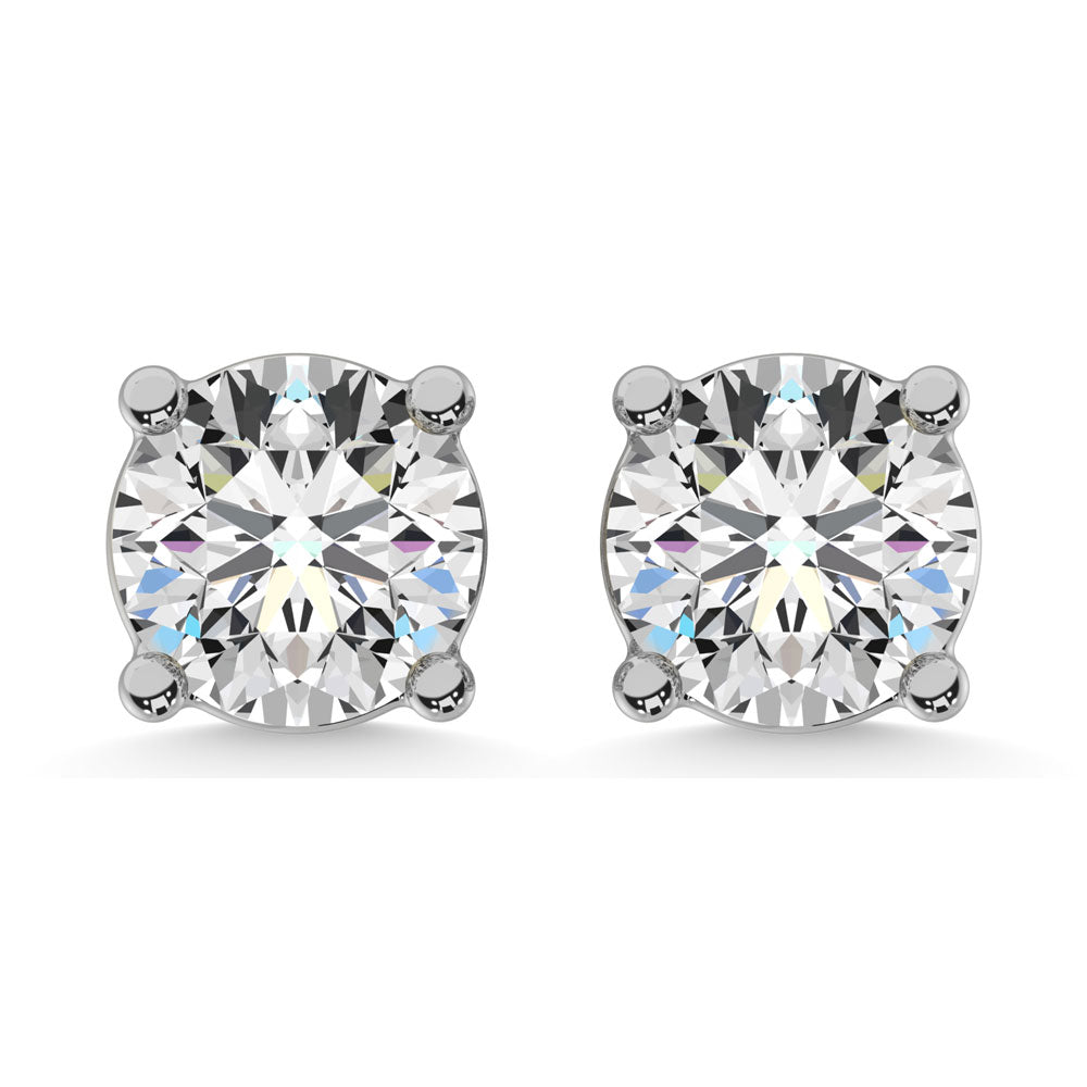 14K White Gold 1/5 Ct.Tw. Premium Diamond Stud Earrings