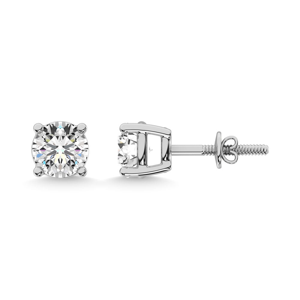 14K White Gold 1 Ct.Tw. Supreme Diamond Stud Earrings