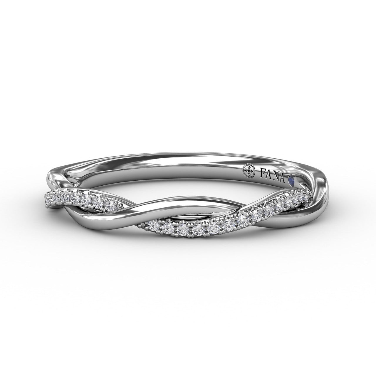 Diamond Twist Wedding Band