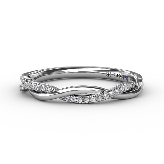 Diamond Twist Wedding Band