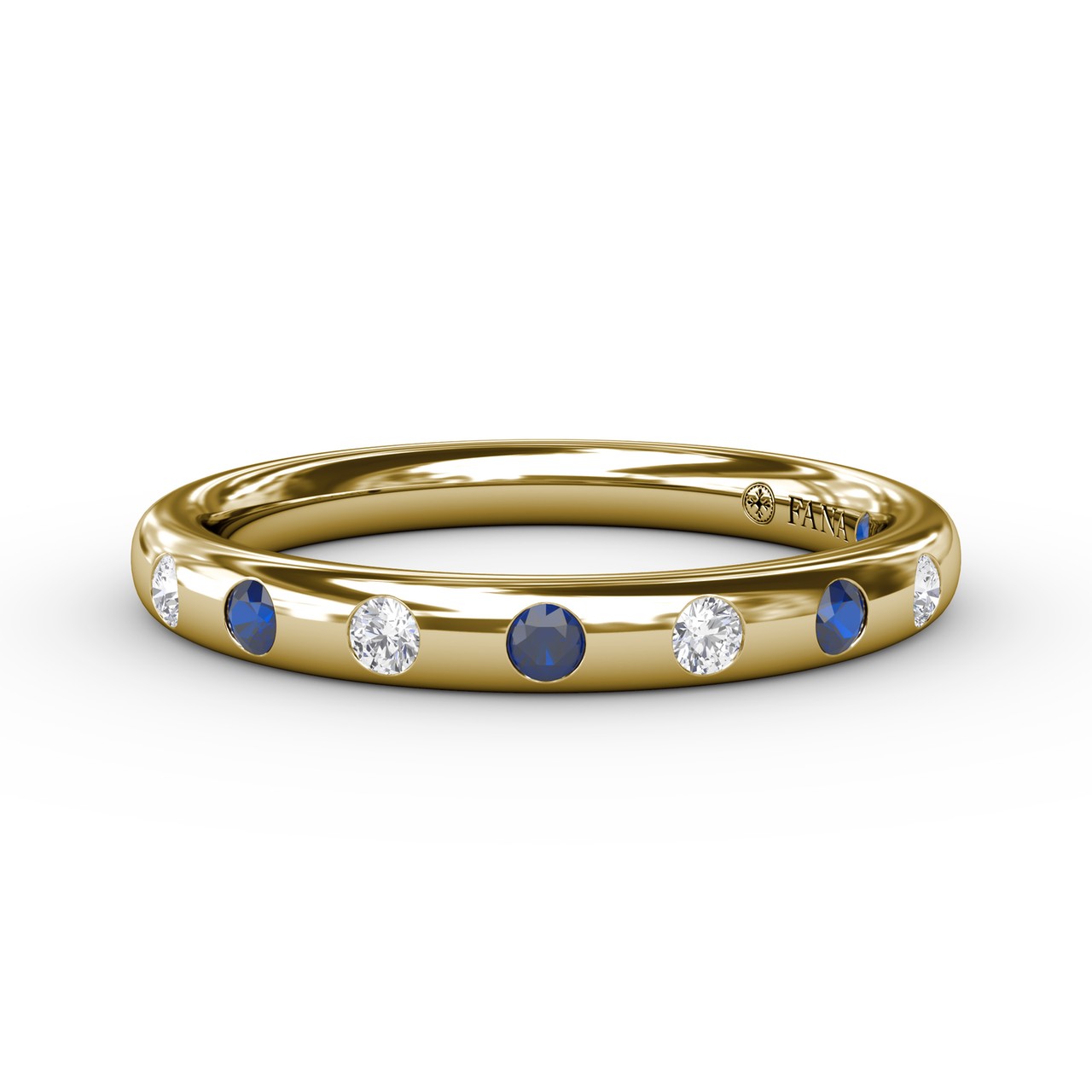 Sapphire Flush Setting Eternity Band